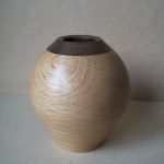 oak and walnut vase , oak, walnut, vase, hand turned, bespoke, custom made, Scottish, wedding gift, woodturning,