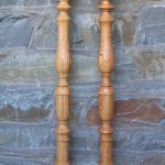 pitch pine stair spindles, reclaimed pitch pine, restoration, conservation, copies, spindles, bespoke, custom made, newel posts, hand made