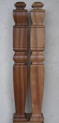 mahogany newel posts, spindles, restoration, stair banister, Victorian style, stair parts, mahogany, custom-made, bespoke, oak, pitch-pine, conservation,