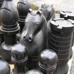 black chess pieces, solid oak, hand carved, traditional style, chess sets, outdoor chess , chess pieces, bespoke, custom made,