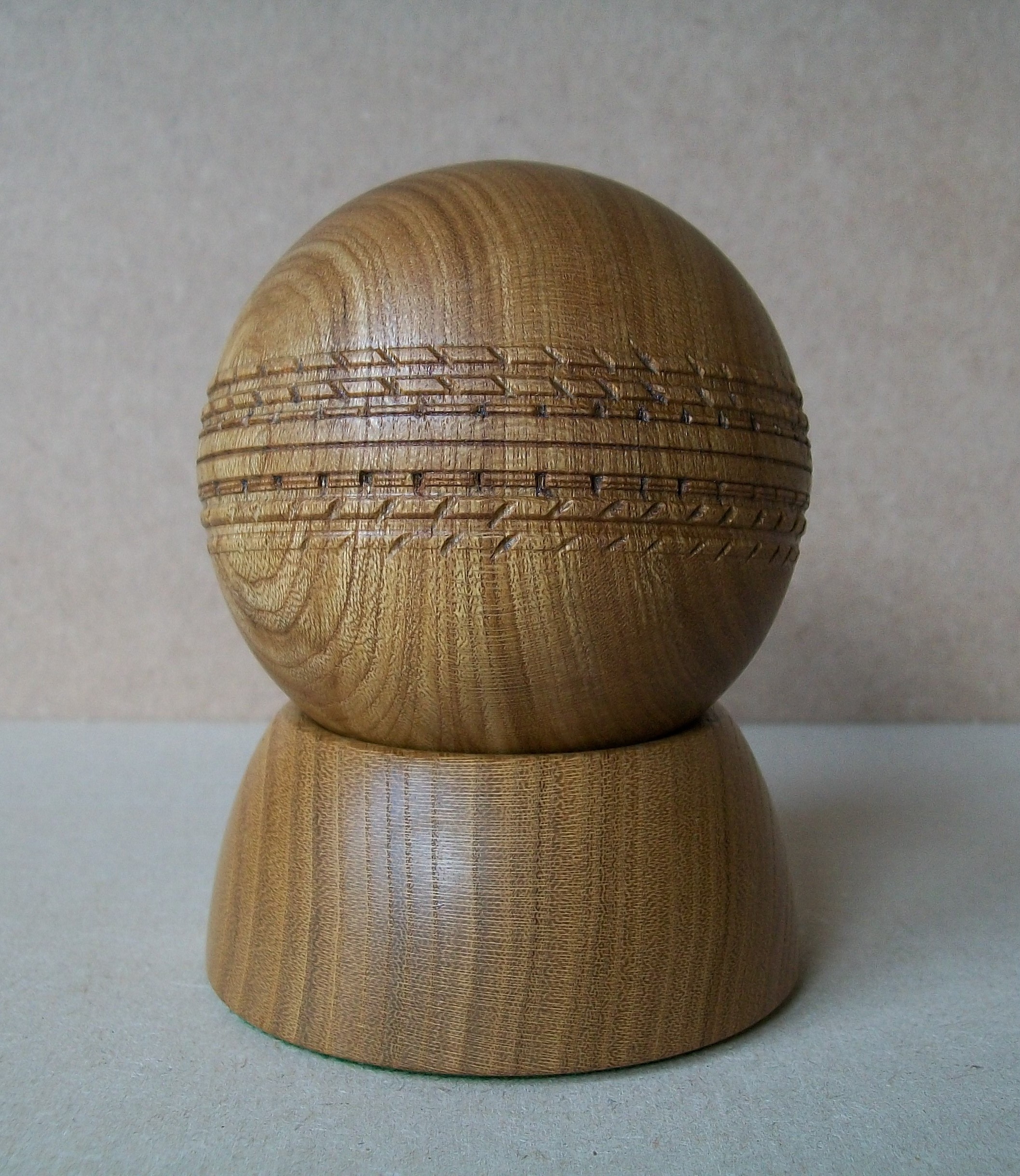 cricket ball , wooden cricket ball , laburnum, hand carved, woodturning, trophy, award, Scotland, woodturner,bespoke,
