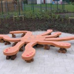 octopus, bench, school playground, friendship seating, octopus sculpture, friendship bench, outdoor learning, bespoke, designed by pupils,