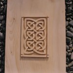 celtic knotwork panel, hand carved, celtic knotwork, cedar, wood carving, made in Scotland, celtic design, wedding gift, bespoke,