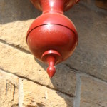 replacement pendant finial, fitted to gable, fitted and painted, restoration, conservation, copy of original, bespoke joinery,