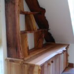 furniture, elm, burr elm, bespoke furniture, made in Scotland, cabinet, shelves, dresser, under the stairs